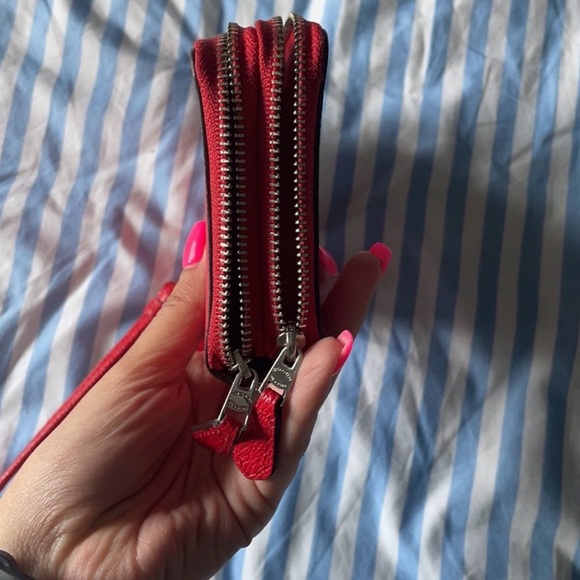 Coach Red Wristlet Wallet - Picture 6 of 8